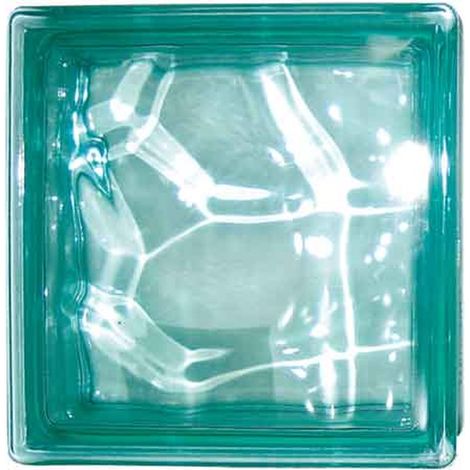 VETROMATTONE ONDULATO VERDE 19x19x8 cm Q.TA 6