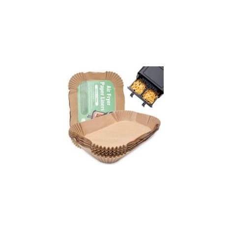 Huile de Silicone Double Papier de Cuisson, Air Fryer Pour Paper, Feuille de Friteuse Barquette Accessoires, Rectangle Moule Baking Accessoire, Feuilles Barquette Airfryer Deli (1/5)