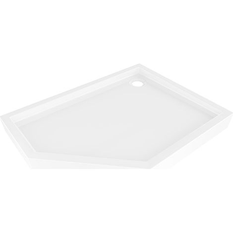 Mexen Flow+ piatto doccia pentagonale destro 90 x 80 cm, bianco lucido - 46P108090RH (1/5)