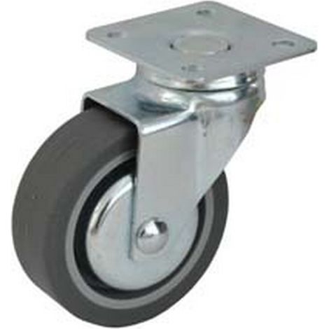 4PZ RUOTE GOMMA PIASTRA GIREVOLE DISCHI PARAFILI "220P"  mm60x23 piastra