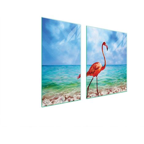 GLASSCHUTZPLATTE FÜR HERD 90x52 FLAMINGO (1/5)