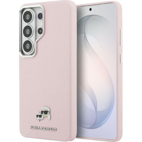 Karl Lagerfeld Saffiano KC Metal Logo MagSafe Hülle für Samsung Galaxy S26 Ultra Pink (1/5)