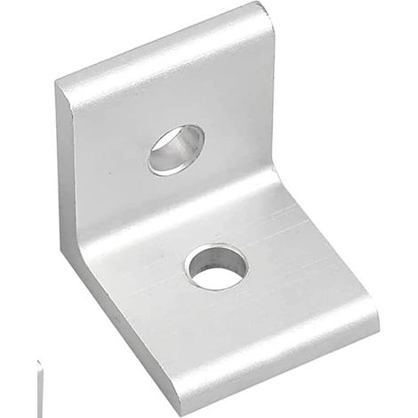 10 Pièces équerre de Fixation Metal, équerre de Fixation(20 x 20 x 18mm), équerre étagère Angle 90 Degrés Equerre, Equerre Metal pour Aluminium (20 x 20 x 18mm)