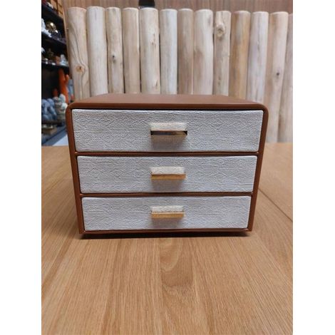 Cassettiera rettangolare per whisky a 3 cassetti, 19x25 cm, arancione - Atmosphera créateur d'intérieur (1/4)
