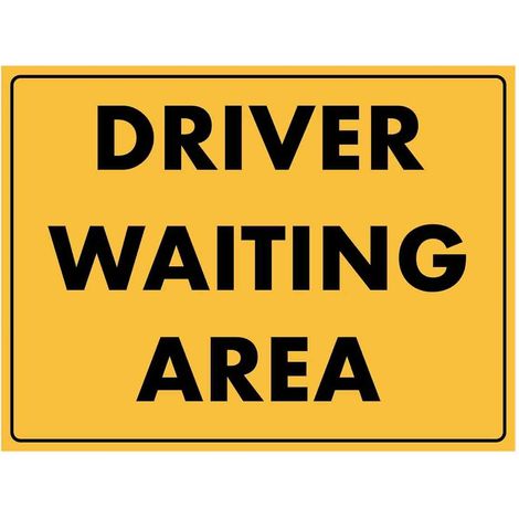 Panneau métallique « Zone d'attente pour conducteurs » 30 x 40 cm (12 x 16 pouces) - Attention, danger, sécurité, avertissement (1/5)