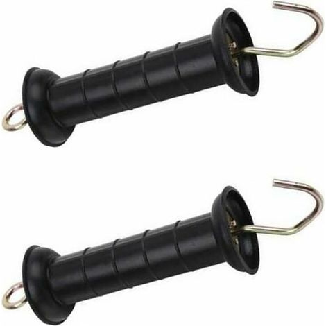 Lot de 2 poignées de portail électrique en plastique pour clôture, isolateur de pince d'angle en plastique, barre de préhension pour élevage, isolateur, clôtures agricoles (1/5)