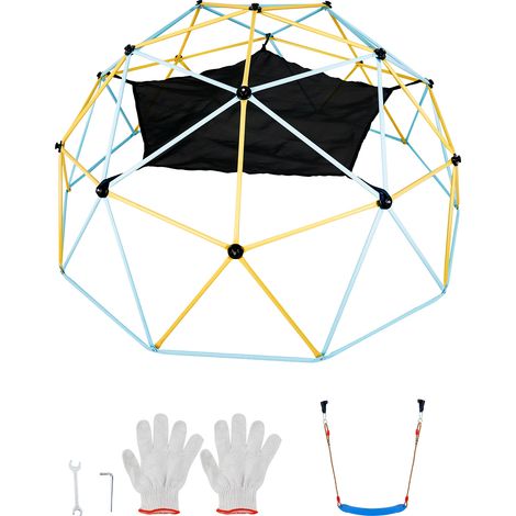 Mophorn Cúpula de Escalada Escalador de Cúpula Geometrica con Hamaca y Columpio para Niños de 3 a 10 Años con Agarre para Escalar  Equipo de Juego para Patio Trasero al Aire Libre 305 x 305 x 152,5 cm