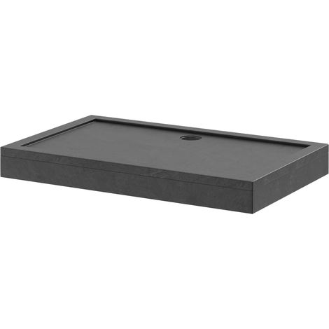 Pearlstone Slate 1300mm x 800mm x 40mm Rectangular Shower Tray and Plinth (1/4)