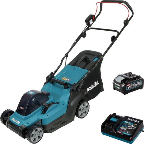 Makita – Tondeuse à batterie 40V – Largeur de coupe 38 cm – Bac de ramassage 40 L – Vitesse 3800 tr/min – Pour surfaces jusqu'à 780 m²