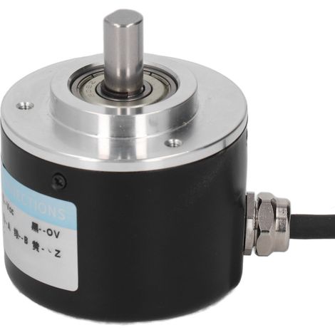 Encodeur rotatif incrémental biphasé, diamètre extérieur 50 mm, IP50, PNP, 5-24 V CC, 600 impulsions/tr (1/5)