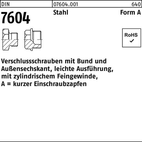 Bouchon vissable DIN 7604 m.Bund