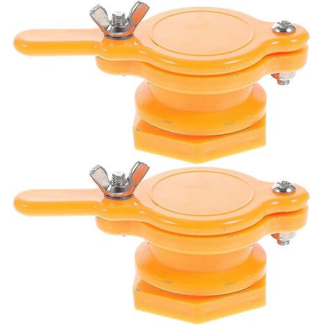 Lot de 2 robinets extracteurs de miel en nylon (jaunes) (1/3)