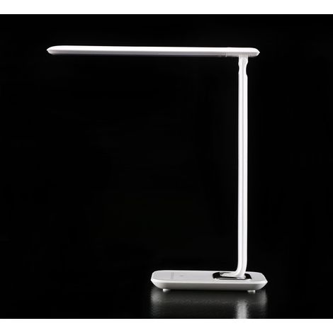 Lampe design, Lampe de bureau led Bob tactile Blanc en Metal, Aluminor (1/5)