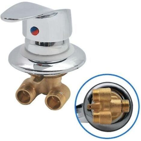 CHOYCLIT Mitigeur de Cabine de Douche Robinet de Douche en Laiton Inverseur de Sortie Robinet mitigeur de Douche chromé Connecteur G1 / 2inch Mélangeur de Douche d'eau Froide et Chaude pour Ba (1/4)