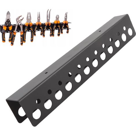 [Organizador de herramientas de pared] + 32 cm + [Multifuncional y con revestimiento epoxi]: Soporte de acero al carbono para tornillos, de montaje en pared, para guardar alicates y herramientas. (1/5)