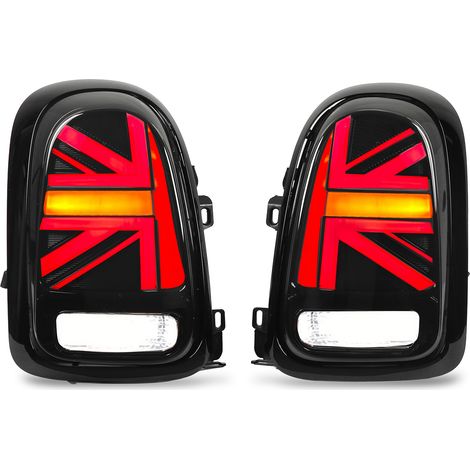 Feux arrière Union Jack entièrement LED avec clignotants séquentiels, étanche IP67, pour Countryman F60 2017 – 2022, noir (1/5)