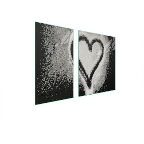 Glasplatte und Schneidebrett 100x52 Herz