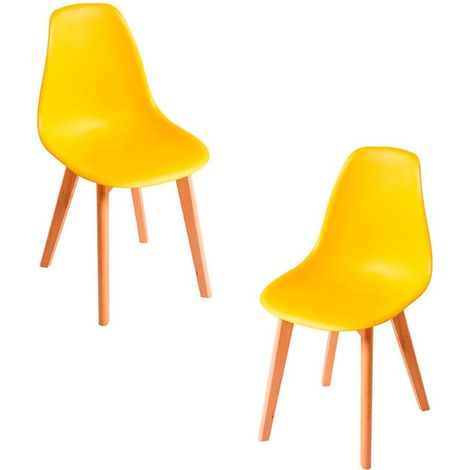 Packs Sillas Comedor - Pack 2 Sillas Kelen - Amarillo (1/5)