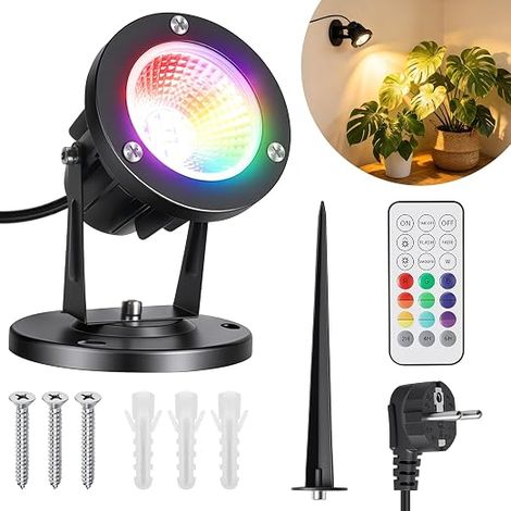 6W RGB LED Clip Spot Light with Remote Control, IP65 Waterproof (1/5)