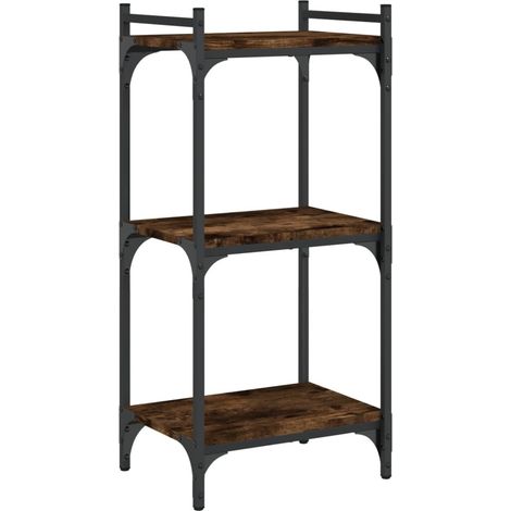 Maison Exclusive - Bücherregal 3 Böden Räuchereiche 40x30x86 cm H