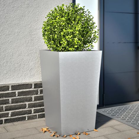 Jardineras 2 uds acero inoxidable 45x45x75 cm vidaXL