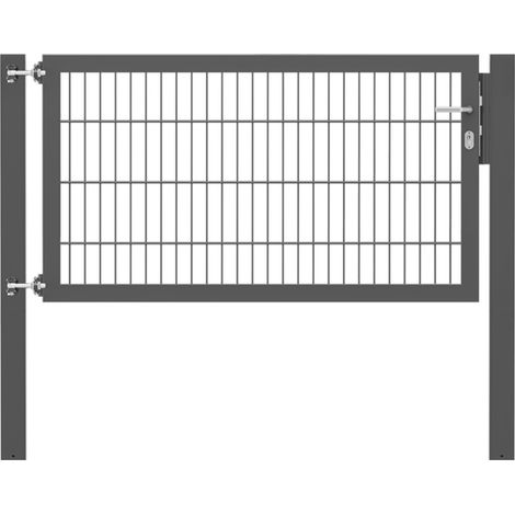 ALBERTS Einzeltor Flexo Plus, anth.RAL 7016, z.Einbet.BxH1500x800mm, PF1500/100x100mm (1/5)
