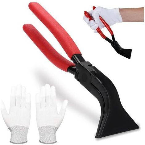 Pince à cintrer la tôle, pince à cintrer la tôle à 45°, pince rouge de 60 mm de large, pince à tôle avec poignée antidérapante, outil de toiture, outil de pliage et d'aplatissement (1/4)