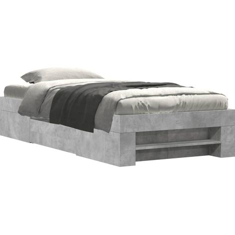 Maison Exclusive - Bettgestell Betongrau 90x200 cm Holzwerkstoff