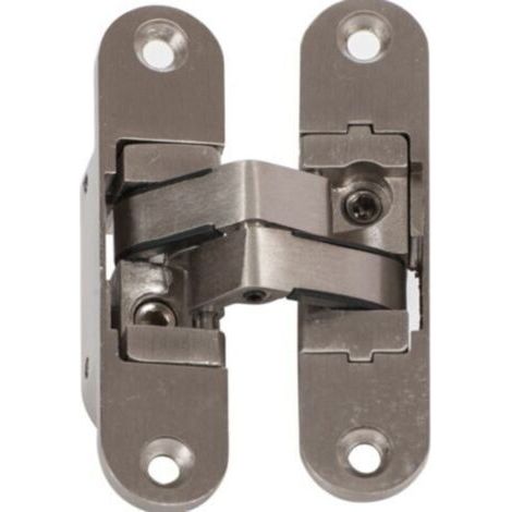 1 Charnière Invisible KLOSE besser - 3D Aluminium. Couleur Inox Satiné. Gauche
