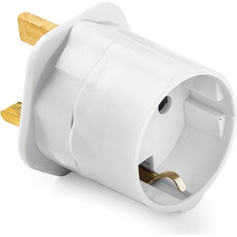 Englischer zu europäischer Steckdosenadapter 13A 250V Weiß