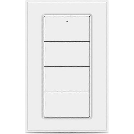 Interrupteur sans fil Zigbee Tuya à 4 voies avec contrôle intelligent via l'application Smart Life (Blanc) (1/5)
