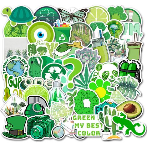 50 ästhetische Aufkleber, Scrapbooking-Material, Graffiti-Aufkleber, Pflanzenaufkleber (Vi)