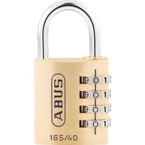 ABUS 165/40 40mm Solid Brass Body Combination Padlock with 4-Digit Resettable Locking Mechanism (1/3)