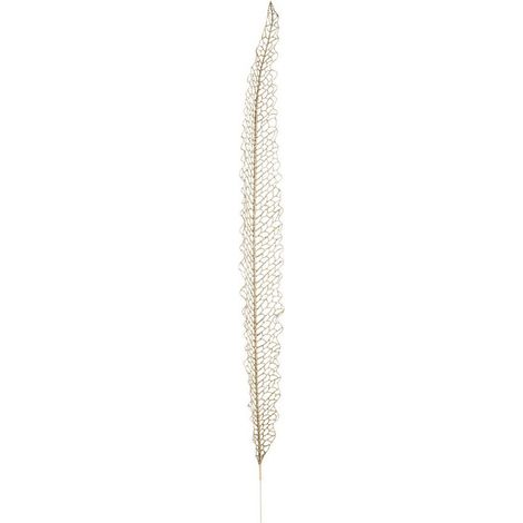 Ramo decorativo natalizio "Lineare Oro" con foglie da 97 cm