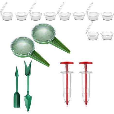 Mini Samenspender Saatgutspender für die Gartenarbeit Praktisches Design 10 cm Rot (1/5)