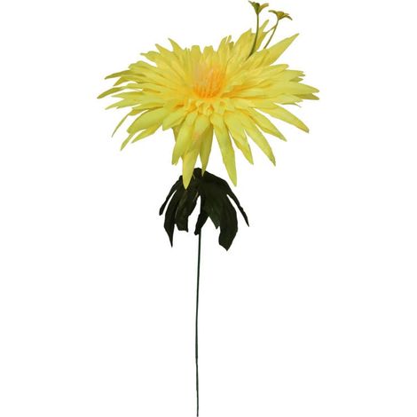 Fiore di aster artificiale giallo, altezza 55 cm (1/3)