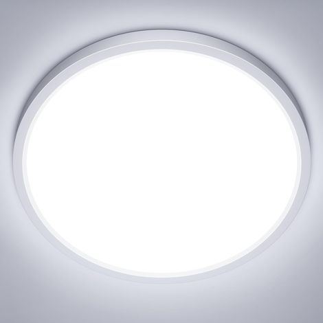 Plafonnier LED IP44 24 W, 2400 lm, 6500 K, Ø 30 cm pour chambre, salle de bain, cuisine et balcon (1/5)