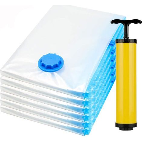 Bolsa de almacenamiento al vacío, bolsa de almacenamiento al vacío reutilizable con bomba de viaje para ropa de cama, ropa, mantas, etc., 80x100cm, 6 (1/5)