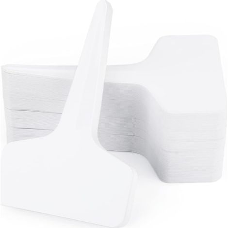 BRAVIX 100 Pieces etiquette de plante semis etiquette jardin potager plantation étanche plastique exterieur,blanc,10x6CM