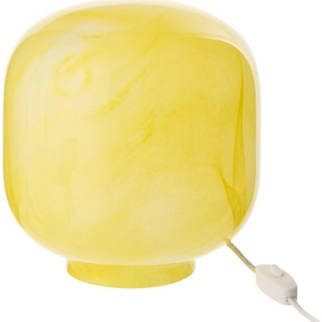 Lampe de table boule en verre jaune - jaune (1/4)