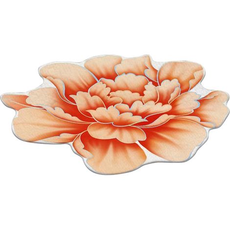 Tapis D'Entrée - Forme Florale 3D - Diamètre 60 cm - Antidérapant - Absorbant - Pour Porte d'Entrée Intérieure ou Extérieure - 1 pièce (1/5)