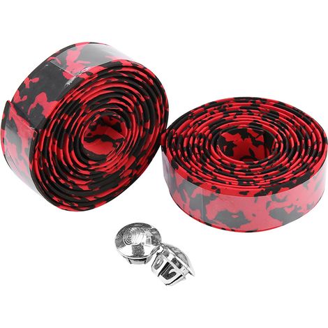 Ruban de Guidon Vélo Route Léger en EVA Noir et Rouge pour Poignée de Bicyclette (1/5)
