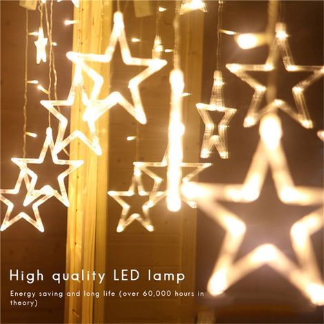 Guirlande lumineuse étoile 138 LEDs, décoration lumineuse pour mariage, fête et événements. (1/5)