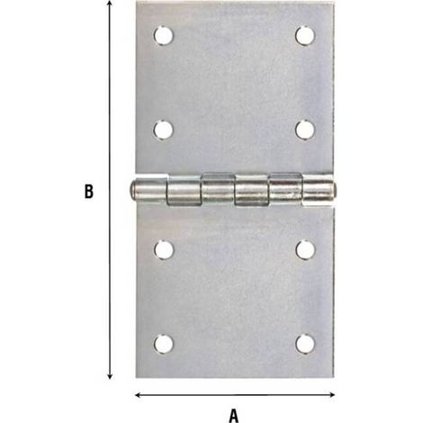 12 x CERNIERA RETTANGOLARE 76X140 MM ZINCATA