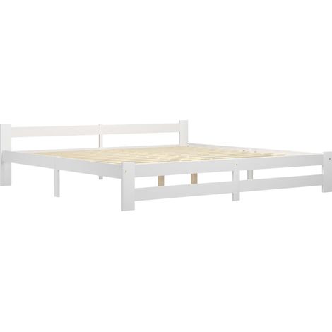 Maison Exclusive - Massivholzbett Weiß Kiefer 200x200 cm