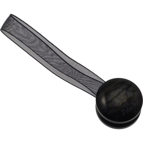 2 miniclip in plastica striata mm24 per arricciare/decorare le tende - colore nero .
