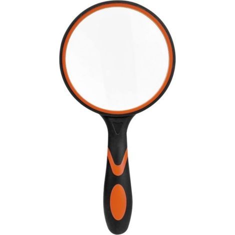 Grande loupe de lecture en verre pour livres scientifiques. journaux. lecture. insectes. passe-temps. observation de qualité supérieure.Noir et orange (1/5)