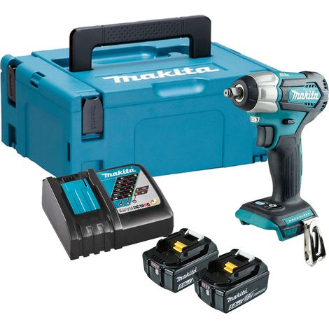 Makita DTW180RTJ 18V LXT 3/8" Brushless Impact Wrench - 2 x 5.0Ah Batteries, Charger & Makpac 2 Case (1/5)