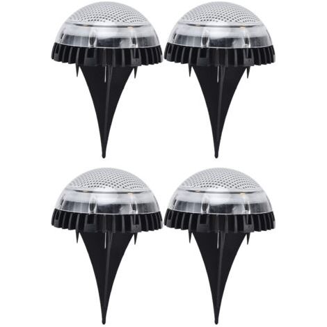DEESSE SHOP-Lumières de Sol, Paquet de 4 Lumières de Jardin Solaires 8 LED Lumières de Sol Extérieures pour Trottoir, Cour, Pelouse, Patio, Allée, Passerelle, Arrière-cour, Jardins(lumière blanche) (1/5)