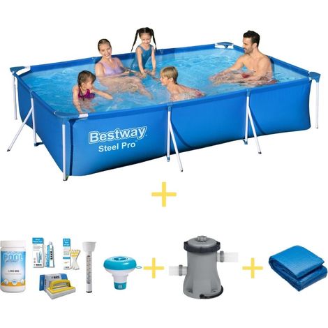Bestway Bestway Steel Pro Rectangulaire - 300x201x66 cm - 4-pièces S22303 (1/5)
